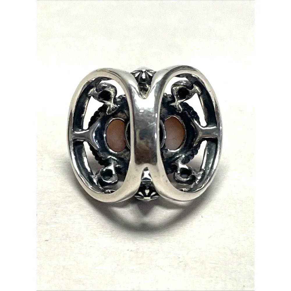 Carolyn Pollack Relios 925 Sterling Silver Butterscotch Egg Yolk Amber Ring Sz 6
